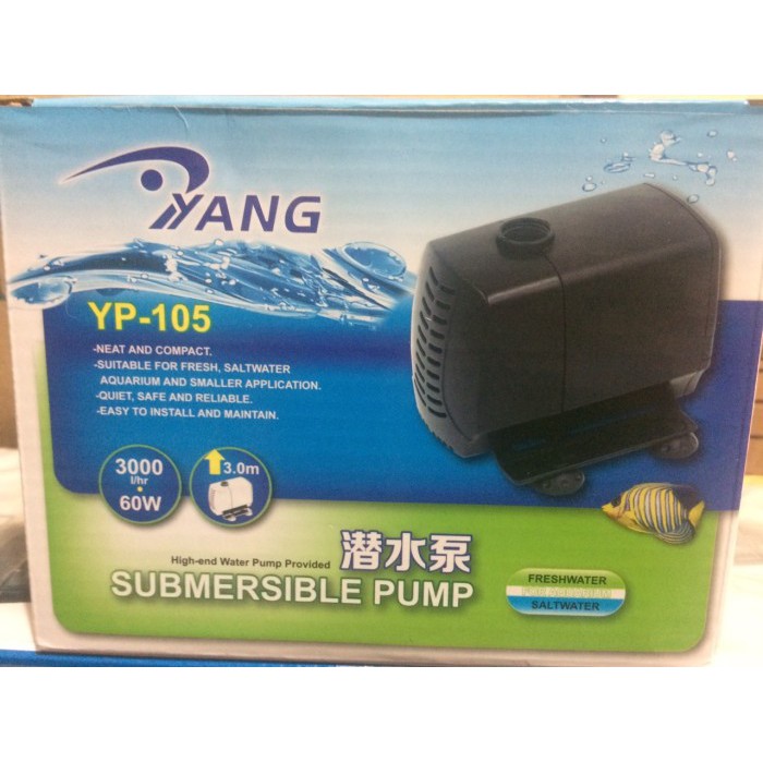 POMPA AIR CELUP AQUARIUM YANG YP 105 SUBMERSIBLE PUMP / POWERHEAD YP105