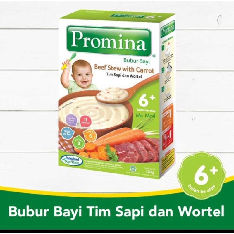 Promina Bubur Bayi 6+ Bulan 120gr/Makanan Bayi/MPASI Bayi/Bubur Instan Bayi