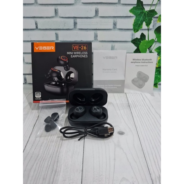 VEGER VE-26 Headset TWS Mini Wireless Earphone 5.0 Bluetooth