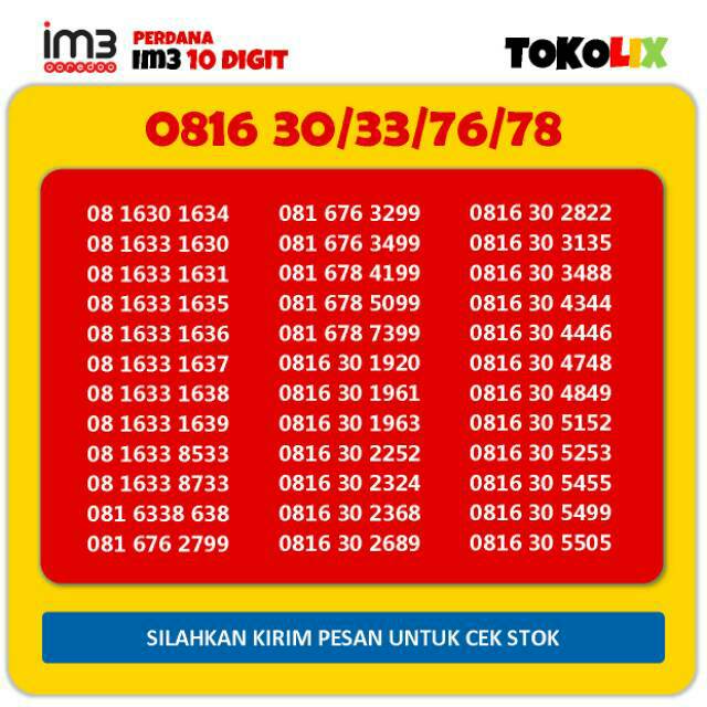 IM3 Ooredoo 10 Digit Cantik 18
