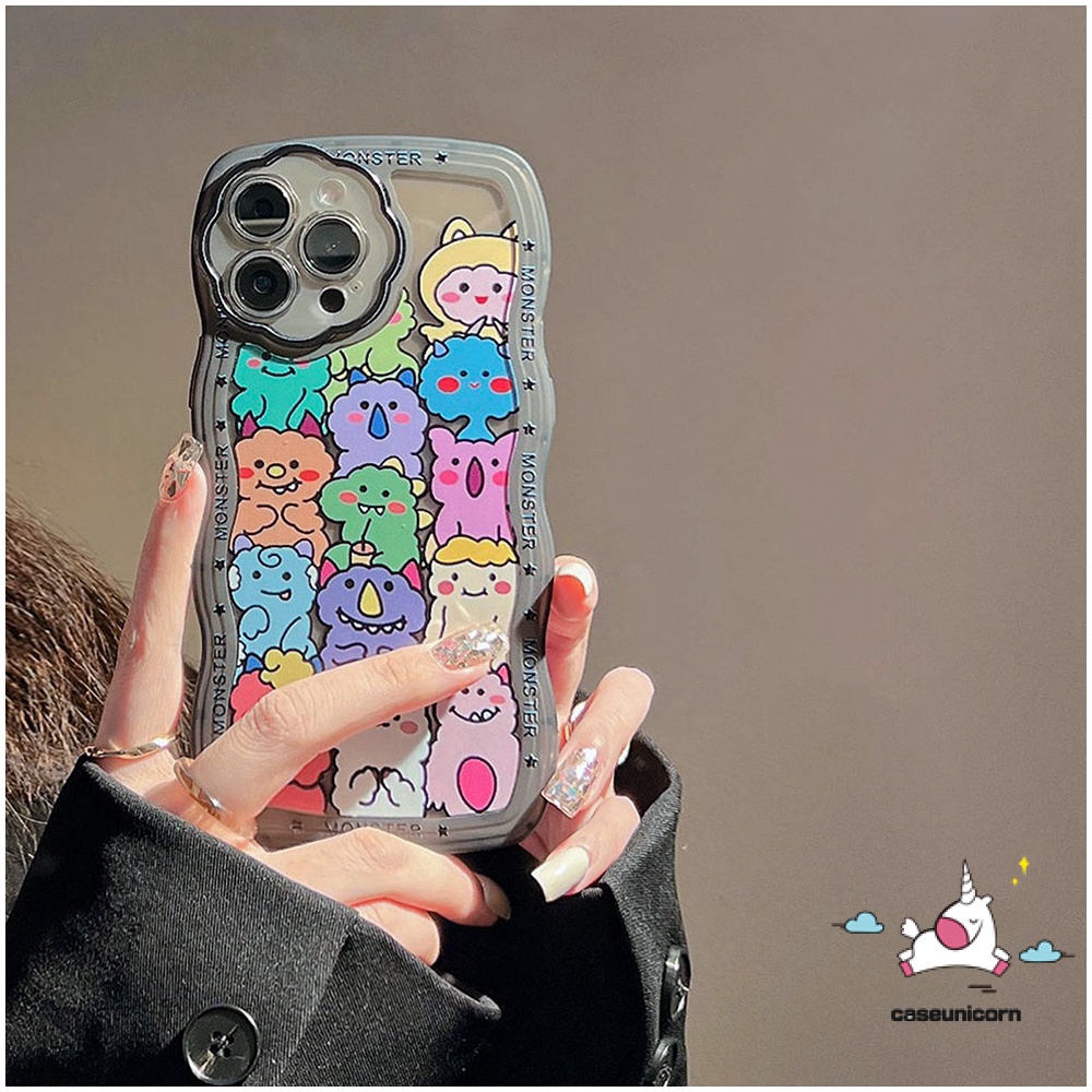 Soft Case TPU Motif Kartun Monster Untuk iPhone 7plus 8plus 11 13 12 Pro MAX 7 8 6 6S Plus XR X XS MAX SE 2020