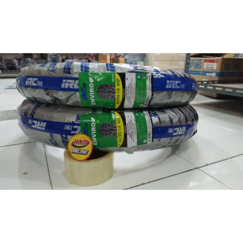 Paket ban luar tubeless irc 80 90 14 enviro tubeless dan 90 90 14 irc enviro tubeless + free PENTIL