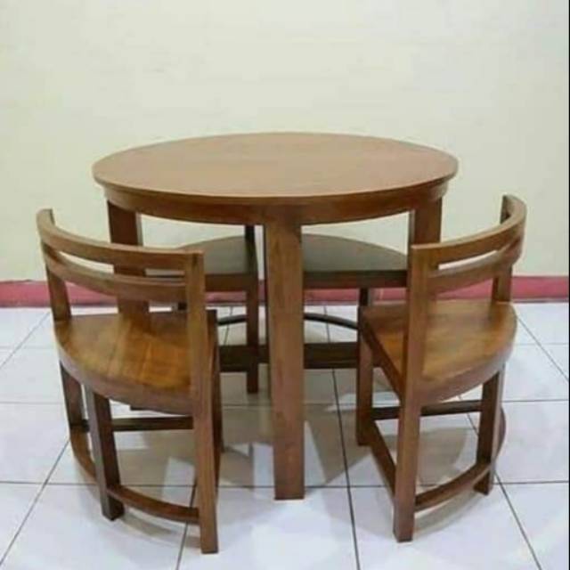 Meja makan minimalis kayu jati mebel jepara