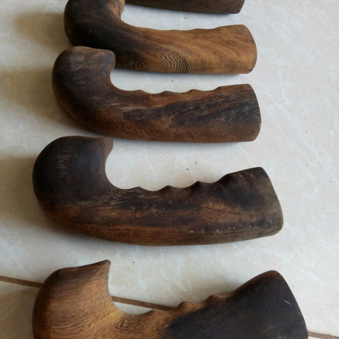 Pisau - Gagang Golok Bahan Kayu Johar