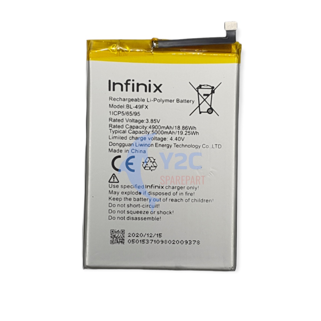 BATERAI INFINIX HOT 8 HOT 9 SMART 6 / X650 X655 X6511 X6511B / BL-49FX ORIGINAL OEM / BATREI BATRAI BATRE BATERE