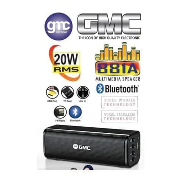 Speaker Bluetooth GMC 881A 100% ORIGINAL GMC Speaker Super BASS