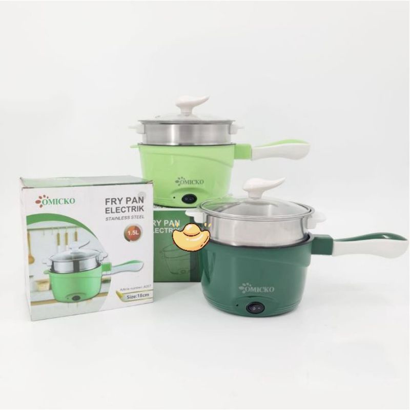 Multifungsi electric fry pan / Panci Listrik lapisan keramik 18cm