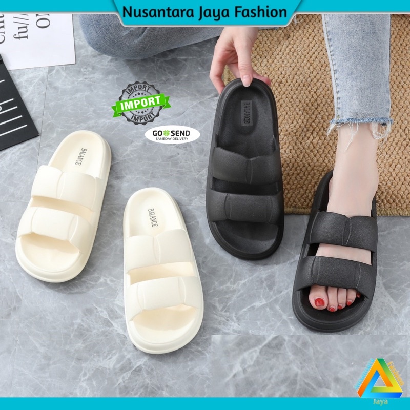 Sandal Jelly Wanita Ban 2 - Sandal Selop Wanita Import BLC 6609 A1