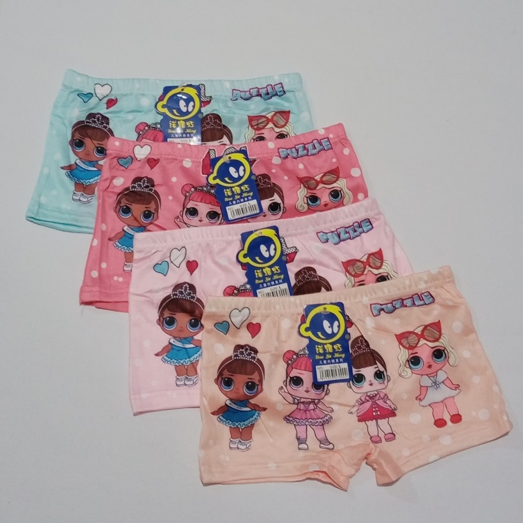 3 PCS CELANA BOXER ANAK PEREMPUAN CELANA DALAM KANCUT BERKARAKTER TERMURAH TERBARU TERLARIS