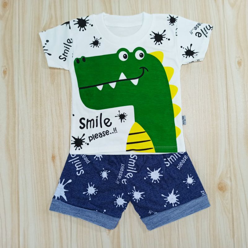 [Ss-8035] Baju Bayi Casual 0-1tahun, Ecer Setelan Anak Kasual, Gambar Lucu