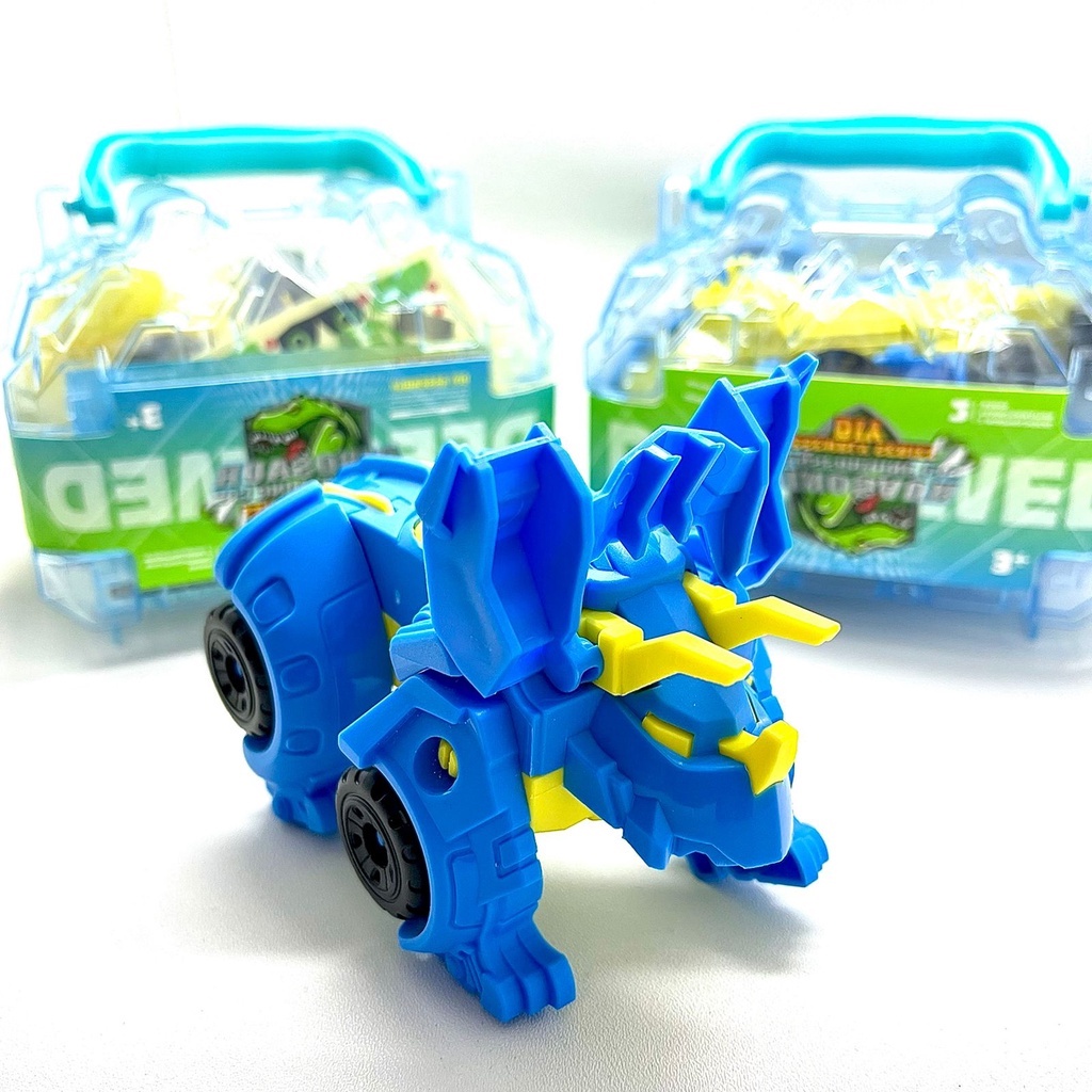 MAINAN RAKIT MOBIL ROBOT TRANSFORMERS DINO DINOSAURUS MOBIL MOBILAN MAINAN EDUKASI ANAK DIY PREMIUM