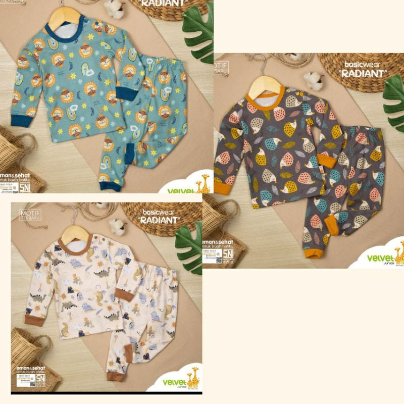 Velvet Junior Paket 3 Setelan Piyama Panjang