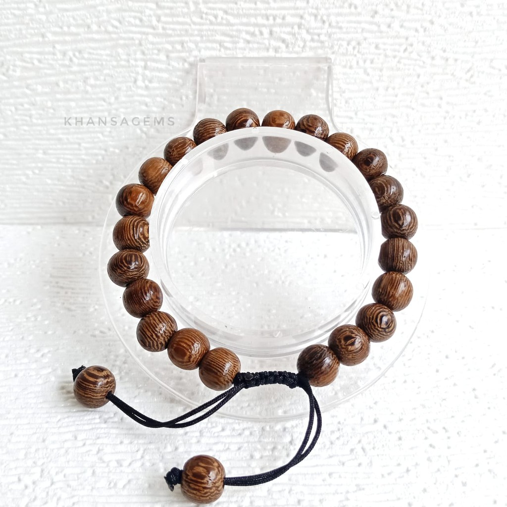 Gelang Kayu Galih Kelor Premium Model Tali Shambala