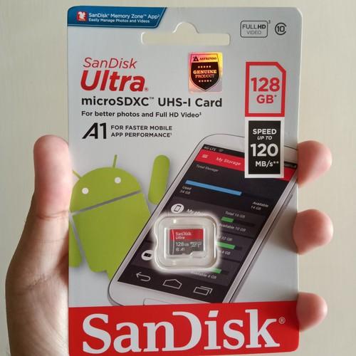 Micro SD Sandisk Ultra 128 GB / S A1 Class 10 Original