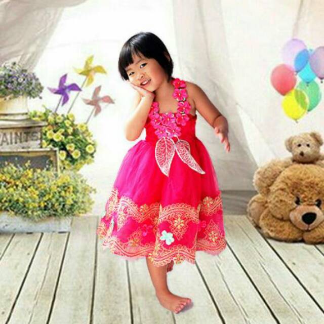 Sweet Honey ~ Kids Party Gown Dress Tutu Anak Dress Party Gaun Pesta Anak Usia 2-4 Tahun [Bisa COD bayar di tempat]