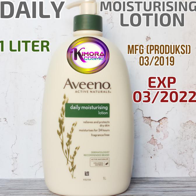 Aveeno Daily Moisturising Lotion 1000ml 1L Fragrance Free