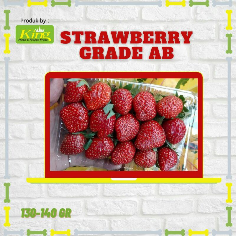 

Strawberry fresh grade AB (dapat 2 pck) , strawberry murah,hotel,resto,cafe,market