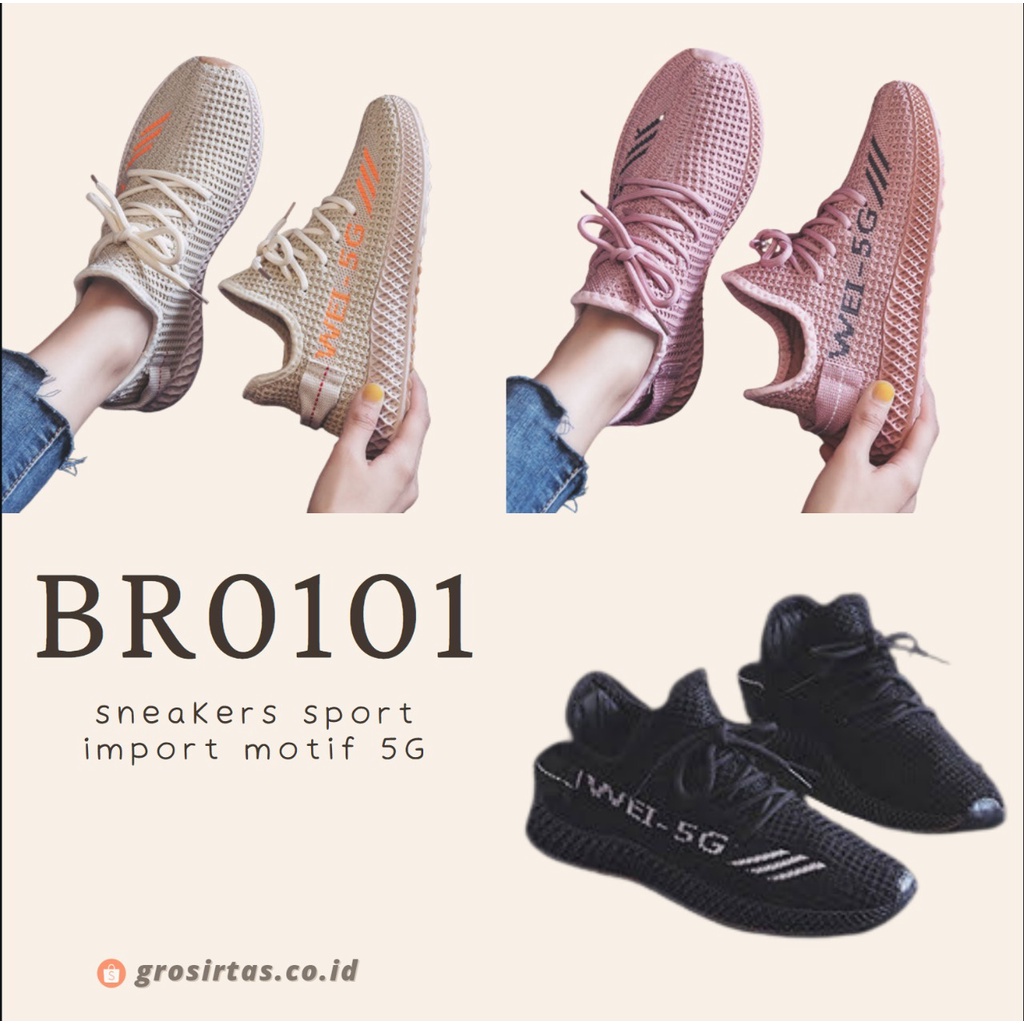 TOPGROSIR LV0101 SEPATU SNEAKERS WANITA IMPORT SPORT MOTIF SEPATU RAJUT KEKINIAN SEPATU KANVAS IMPORT WANITA