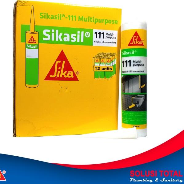 

♣ SikaSil 111 Multipurpose White Putih Silicone Sealant Silen 300ml ☈