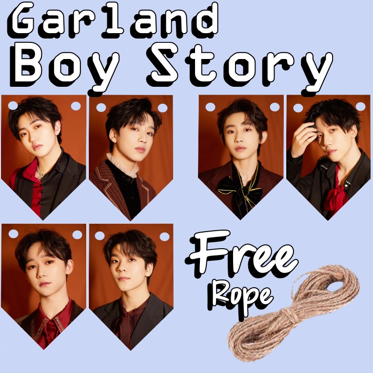 CUSTOM Garland Boy Story Bunting Flag Mingrui Xinlong Zeyu Zihao Shuyang Hanyu