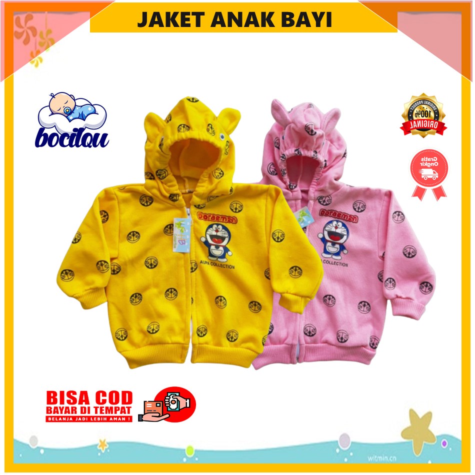 Jaket Bayi Perempuan Laki laki Motif Doraemon Dan Tiger Lucu Jaket Anak Laki laki Perempuan Murah-1