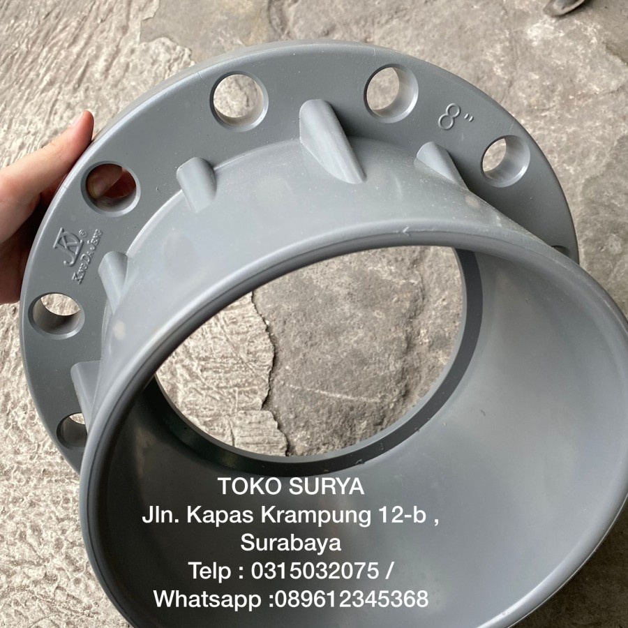 Flange Pipa 8" Flange Sock 8" AW KDJ Flange 8" Plendes PVC 8" PVC
