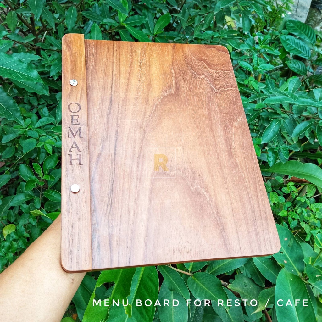 Jual Tatakan Menu Cafe Kayu Jati Wooden Menu Board A Shopee Indonesia