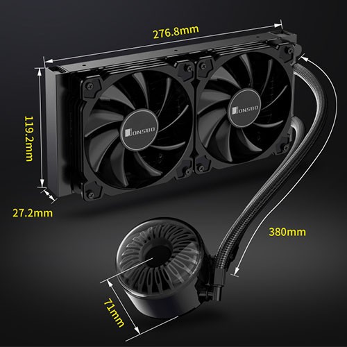 JONSBO TW5-240 JELLYFISH ARGB Liquid Cooling Radiator CPU