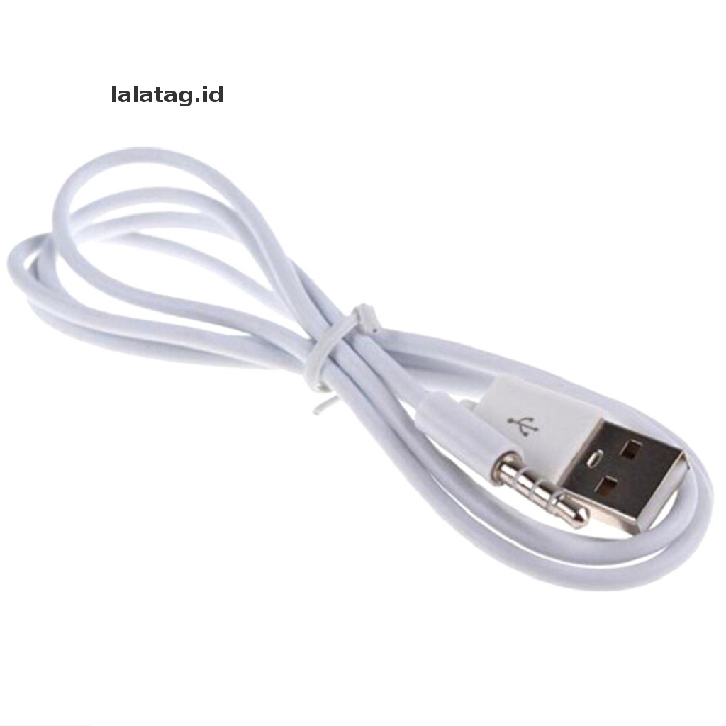 (Flyag) Kabel Charger AUX Audio 3.5mm Ke USB 2.0 Male Panjang 3.3FT Untuk MP3 Player