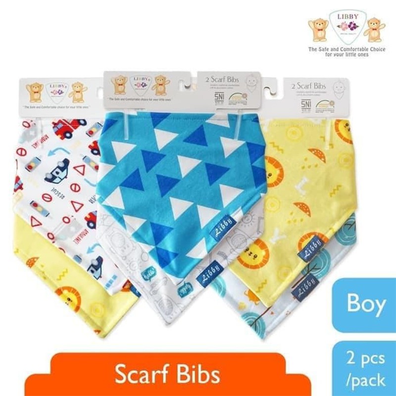 Libby Baby Scarf Bibs Slaber Celemek Bayi Set 2pcs Per Pack