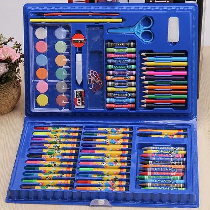 

DISKON Colouring Set 86 pcs Pensil Warna Crayon set Stationary Kado anak - Biru