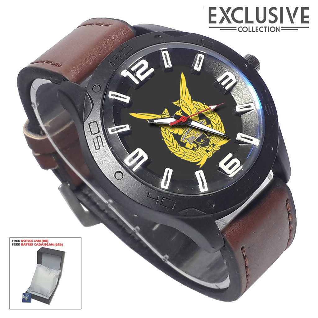 Jam tangan TNI-AU Kalep Coklat (Exclusive)