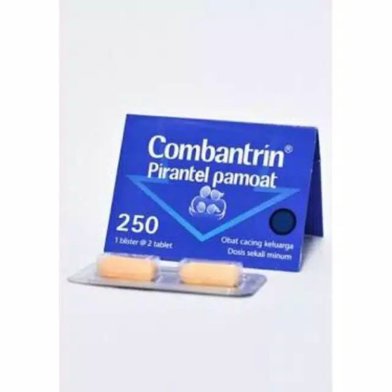Combantrin Tablet 250 mg, Obat Cacing 1Blister isi 2Tablet, combantrin Syrup 125mg