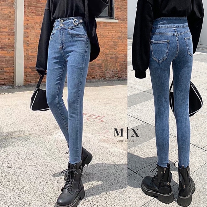 [CLEARANCE SALE] JEANS  HIGHWAIST SKINNY STRETCH DENIM CELANA PANTS HW WANITA CEWEK MX866