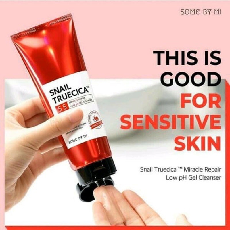 Some By Mi Snail Truecica Miracle Repair Low pH Gel Cleanser 100ml / 30mL