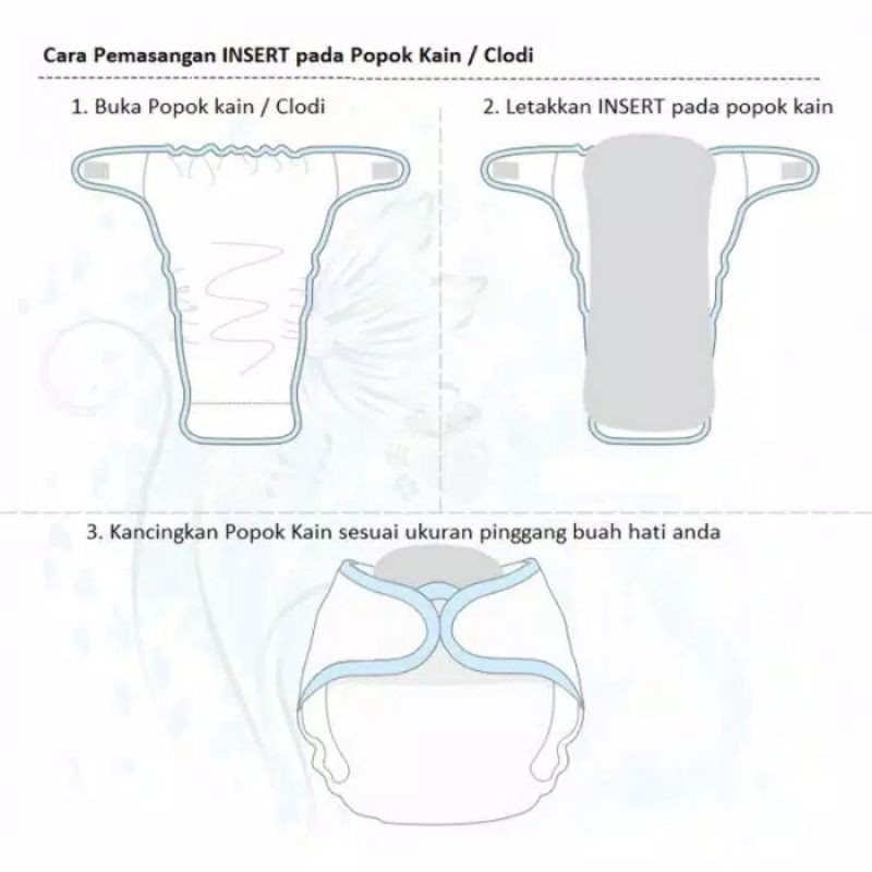 HEMAT! Free Insert Celana Bayi Popok Kain Clodi Bayi Kancing 4 Size Cuci Ulang