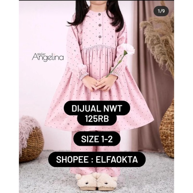little zahra by atelier angelina polka pink size 1-2