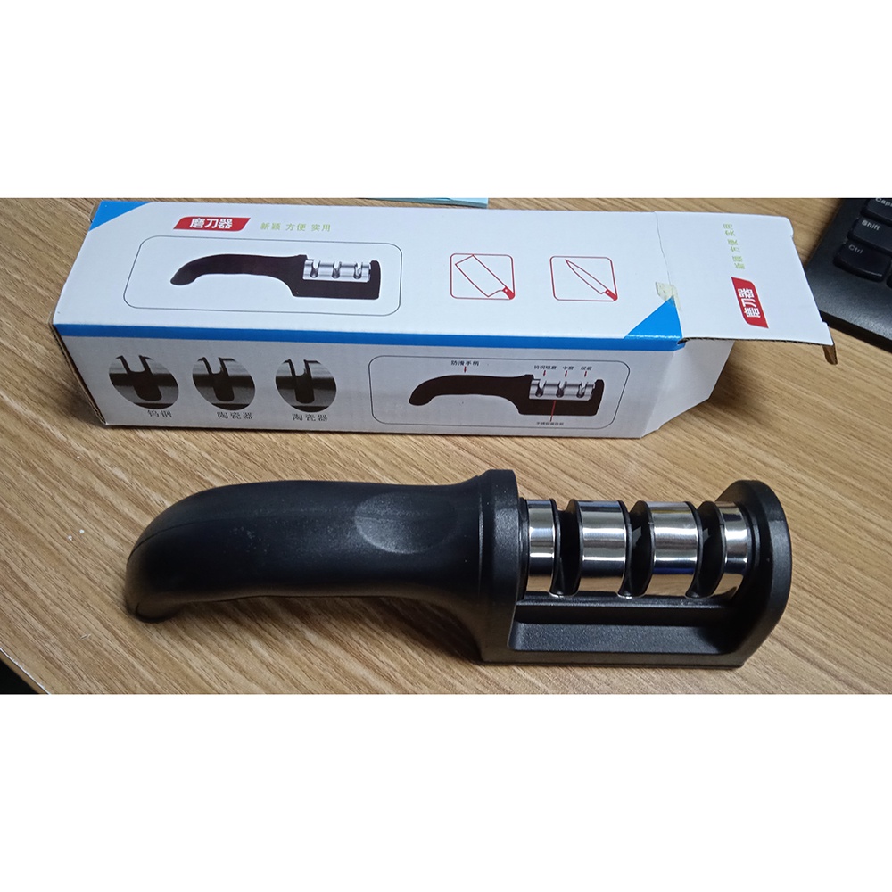 Pengasah Pisau Dapur Knife Sharpener 3 Slot - YL7001