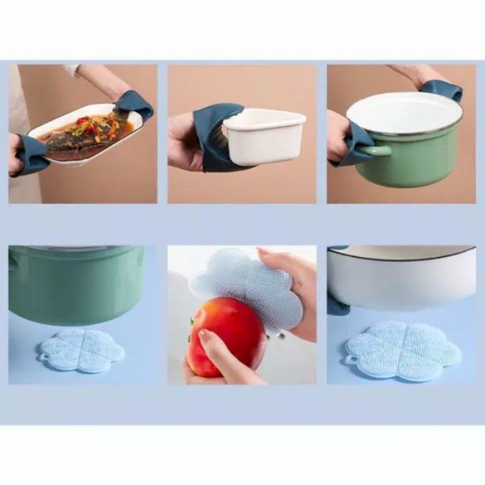 barokah gamis SILICONE PENJEPIT ANTI PANAS - SET ISI 4 PCS