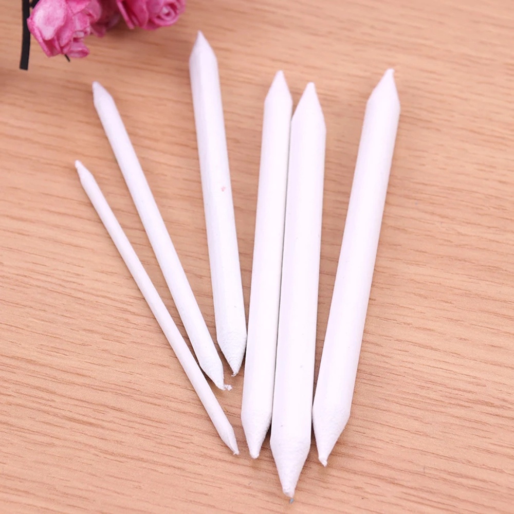 LANFY Painting Tool Smudge Stick Drawing Tool White Drawing Pen Blending Stick Tortillon Art Supplies Rice Paper Sketch Double Head Stump Sketching Pencil/Multicolor