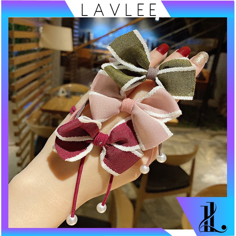 {Lav - F900} Kuncir Rambut Pita / Ribbon Hair Tie / Ikat Rambut Motif Pita / Aksesoris Rambut Wanita