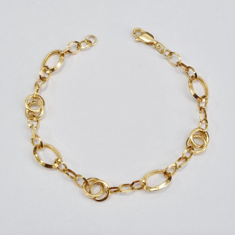 2.5 gram - Gelang Emas Hollow Fancy 18 cm Kadar 375 (8K) - AL18