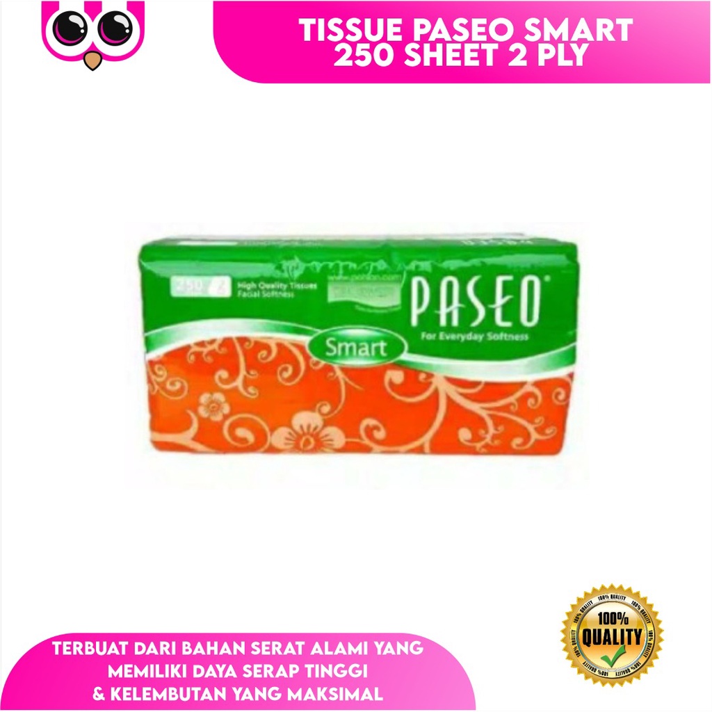 [ 500 SHEET ] TISSUE PASEO SMART 500 SHEET 2 PLY / TISSUE KERING / FACIAL TISSUE / TISU