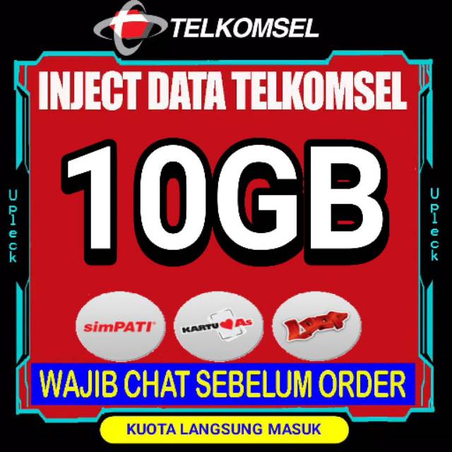 Paket Data Internet Telkomsel 10GB ( 8GB + 2GB OMG ...