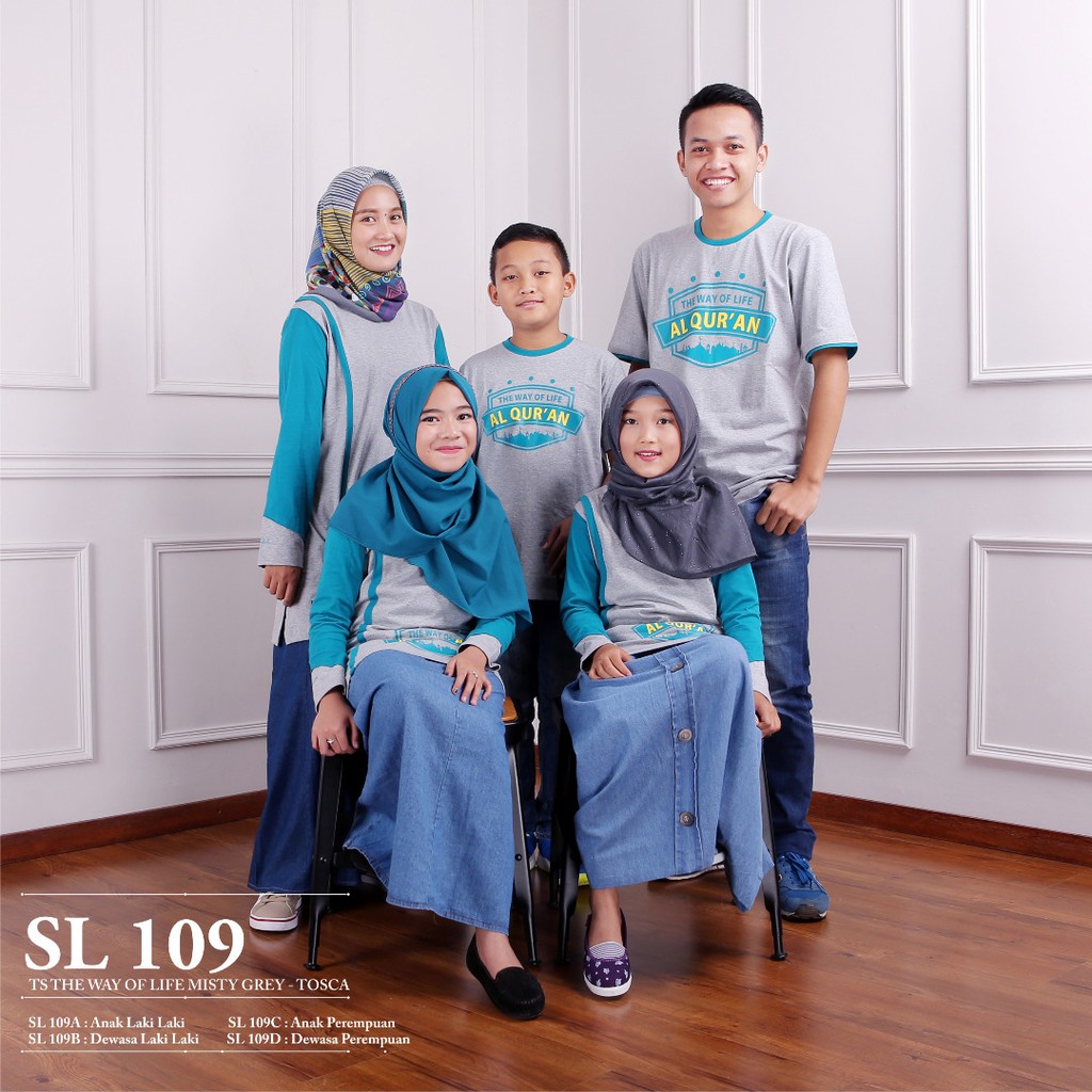 Kaos Keluarga Muslim/Kaos Couple Muslim/Kaos Seragam Muslim/Kaos Sarimbit Muslim Murah
