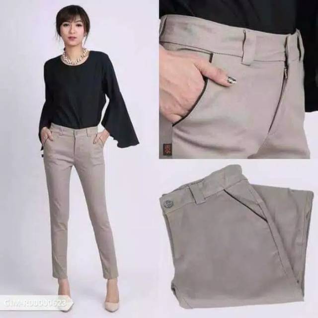 CELANA CHINOS WANITA)CELANA CINO/CELANA KANTOR CHINOS/DOBLE STRET