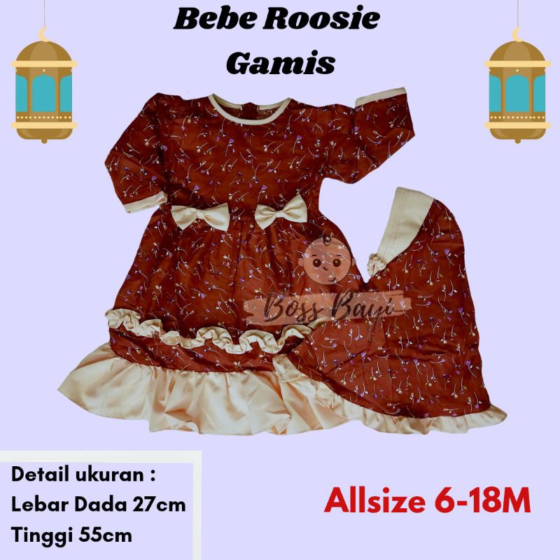 Gamis Hijab Anak / Dress Lebaran / Baju Muslim Beberosie