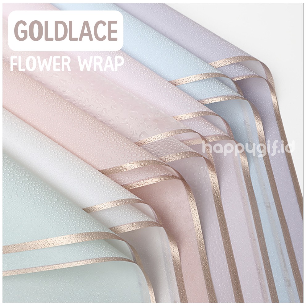 Flower Wrap Gold Lace 60 x 60 cm Kertas Bunga Waterproof Flower Wrapping