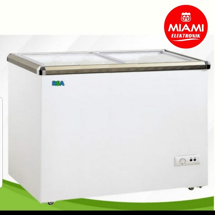 RSA XS-200 / XS200 Sliding Flat Glass Freezer 170 Liter 170 Watt