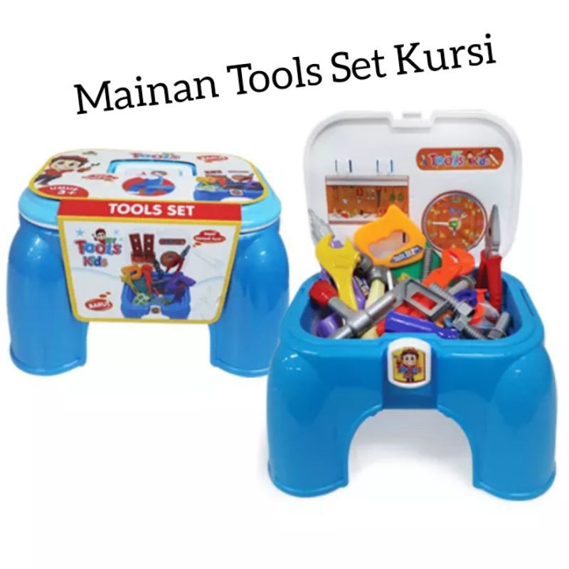 Mainan Tools Set Kursi Edukatif - Tool Alat Perkakas Bangku Anak